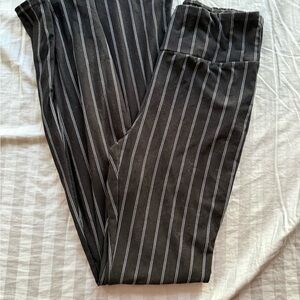 No Boundaries Black with White Pinstripe Pants